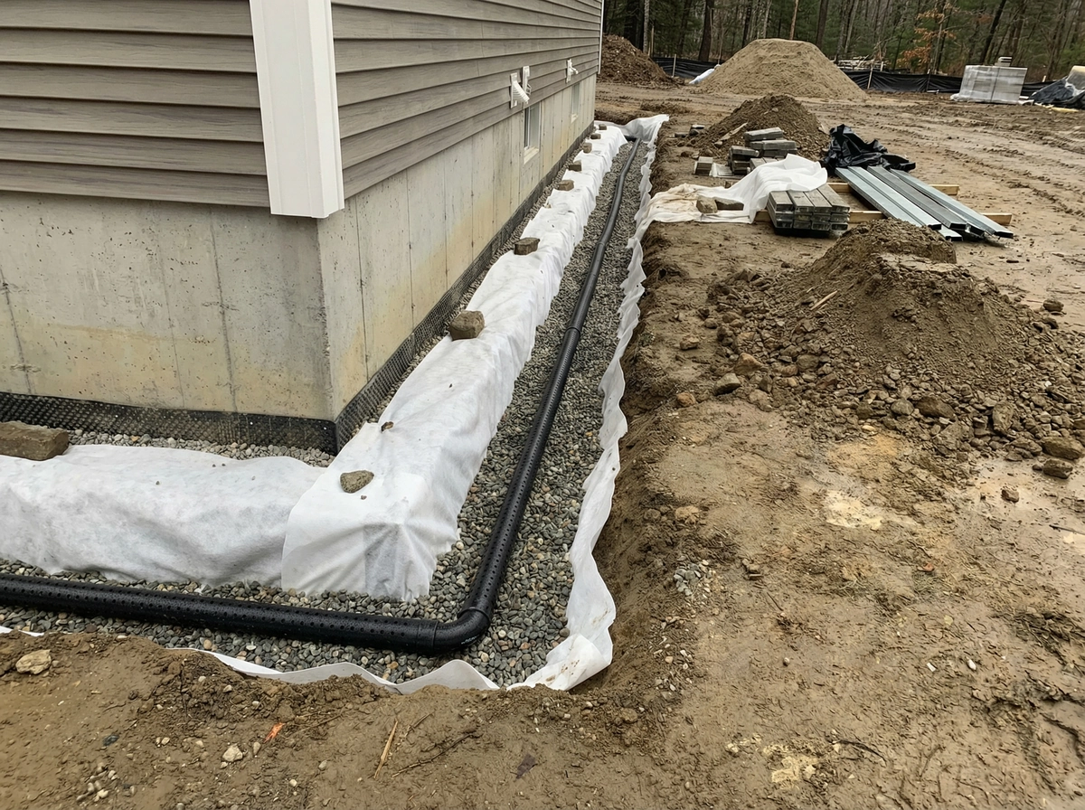 Drenaż opaskowy: klucz do trwałości budynku