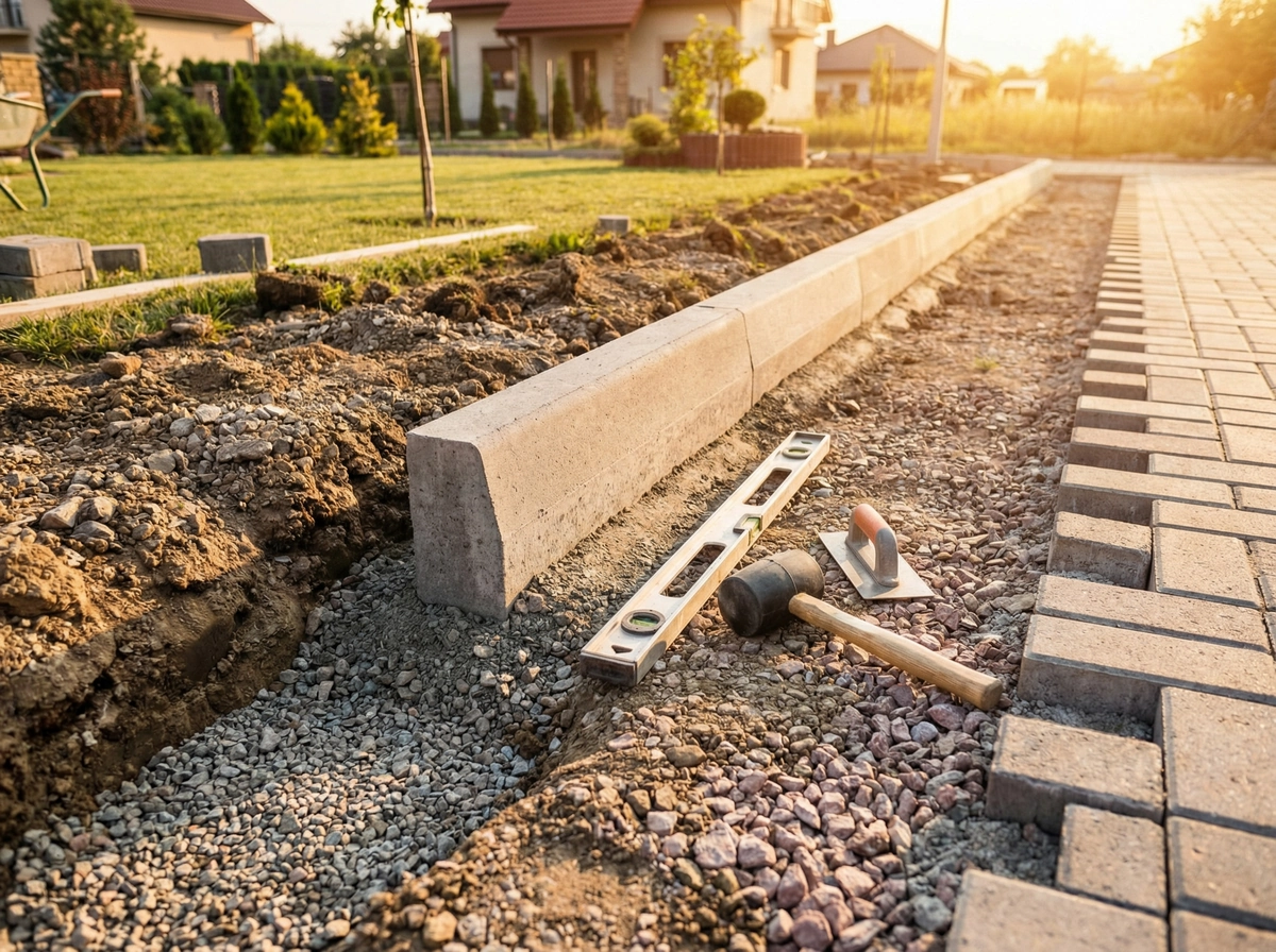 Montaż obrzeży betonowych krok po kroku