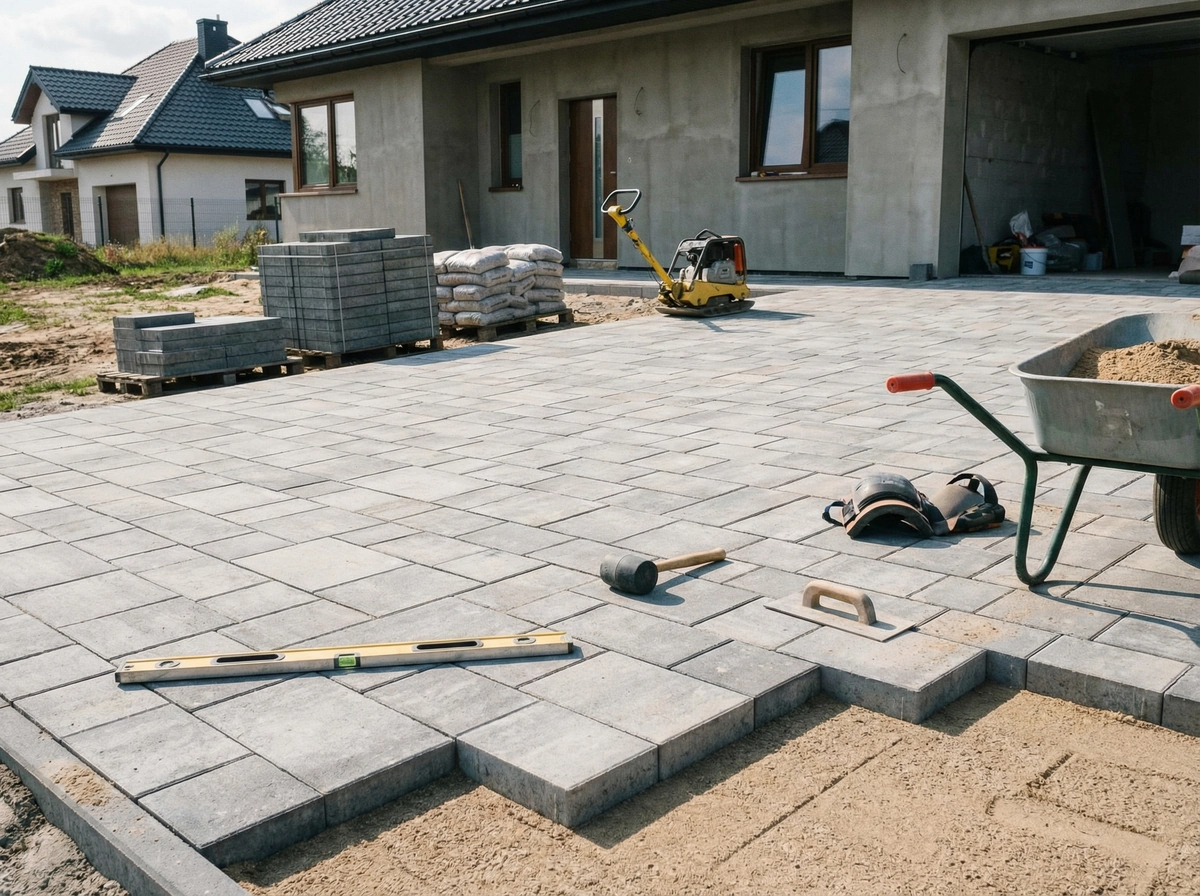 Układanie płyt betonowych: krok po kroku